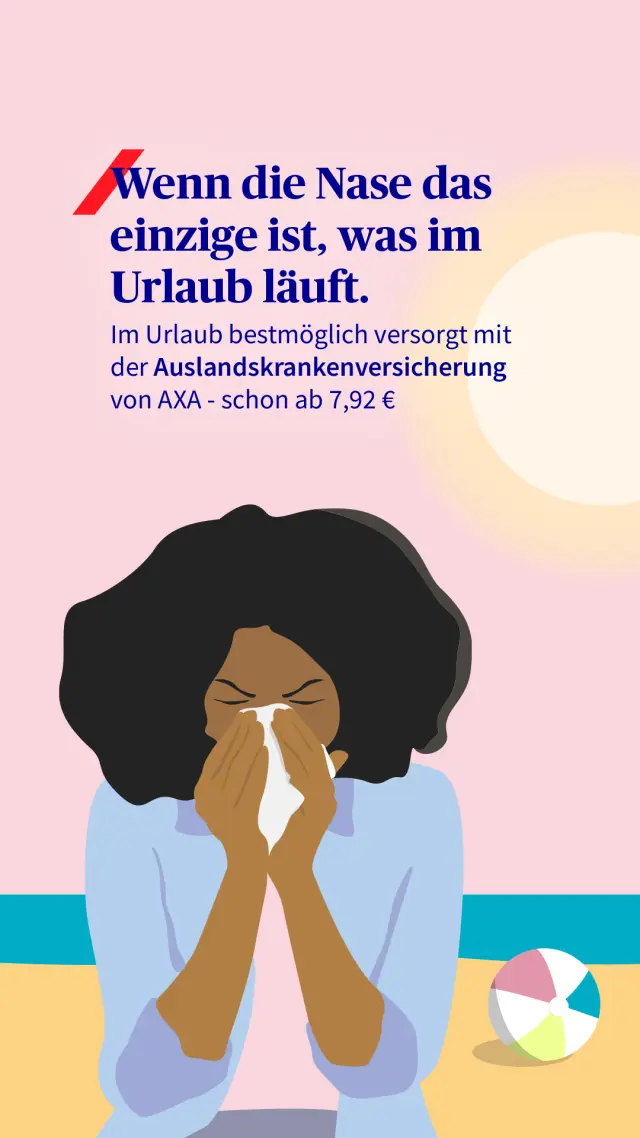 AXA Auslandskrankenversicherung – Wenn die Nase läuft